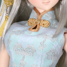 Load image into Gallery viewer, Mint Chinoiserie Dress (SS-M bust)