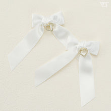 Load image into Gallery viewer, Ribbon Clips (Bijou / White)