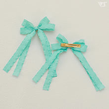 Load image into Gallery viewer, Ribbon Clips (Double / Green)