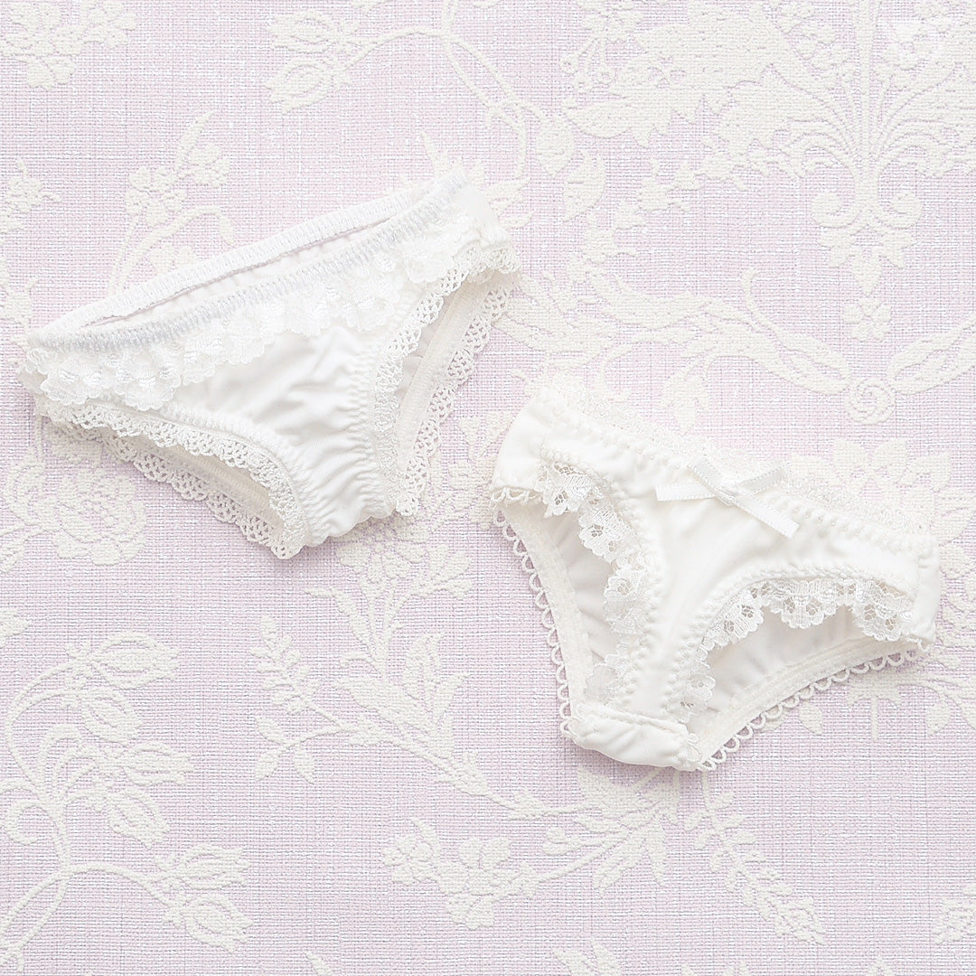 Sweet Frill Panties Set (White)