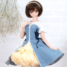 Load image into Gallery viewer, Girly Denim Zip Dress Set