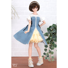 Load image into Gallery viewer, Girly Denim Zip Dress Set