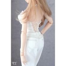 Load image into Gallery viewer, 002 Tuck Wide Jeans / DD (White)