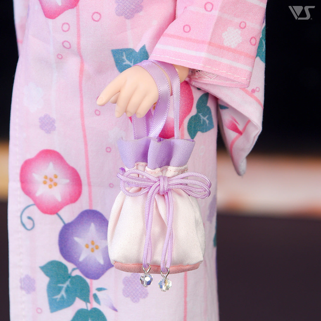 Modern Drawstring Bag & Geta Sandals Set (Light Pink) / Mini