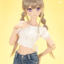 Load image into Gallery viewer, Short Sleeve Cropped Blouse (White)