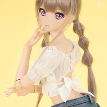 Load image into Gallery viewer, Short Sleeve Cropped Blouse (White)