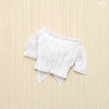 Load image into Gallery viewer, Short Sleeve Cropped Blouse (White)