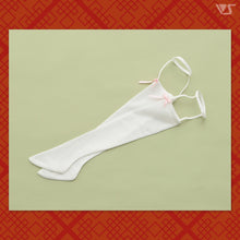 Load image into Gallery viewer, DD Garter Socks (White/Pink Ribbon)