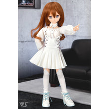 Load image into Gallery viewer, White Synthetic Leather Pinafore Dress Set / Mini