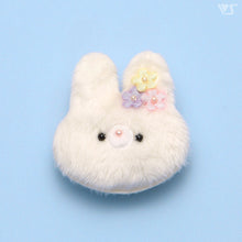 Load image into Gallery viewer, Fluffy bunny clip (white)
