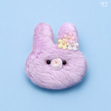 Load image into Gallery viewer, Fluffy bunny clip (purple)
