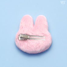 Load image into Gallery viewer, Fluffy bunny clip (pink)
