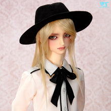 Load image into Gallery viewer, Wide-brimmed hat (black suede)[PreOrder]
