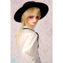 Load image into Gallery viewer, Wide-brimmed hat (black suede)[PreOrder]
