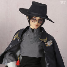 Load image into Gallery viewer, Wide-brimmed hat (black suede)[PreOrder]
