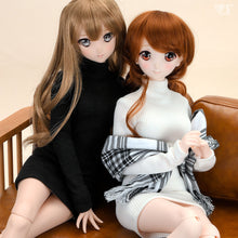 Load image into Gallery viewer, High-neck ribbed knit dress (white)[PreOrder]
