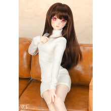 Load image into Gallery viewer, High-neck ribbed knit dress (white)[PreOrder]
