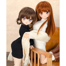 Load image into Gallery viewer, High-neck ribbed knit dress (white) - mini [PreOrder]
