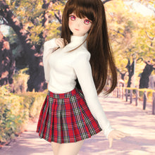 Load image into Gallery viewer, Check skirt (red x white)
