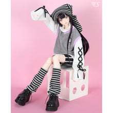 Load image into Gallery viewer, Bunny ear hat and leg cover set (gray)[PreOrder]
