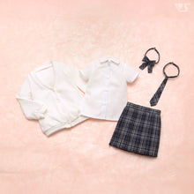 Load image into Gallery viewer, High school girl set (white x navy)
