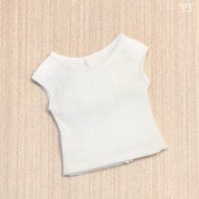 Load image into Gallery viewer, Boat neck ribbed T-shirt (white)[PreOrder]

