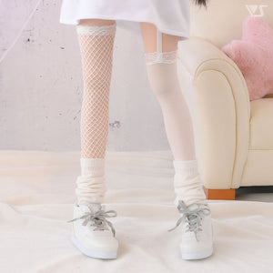 SD Garter Socks (White / Lace)[PreOrder]