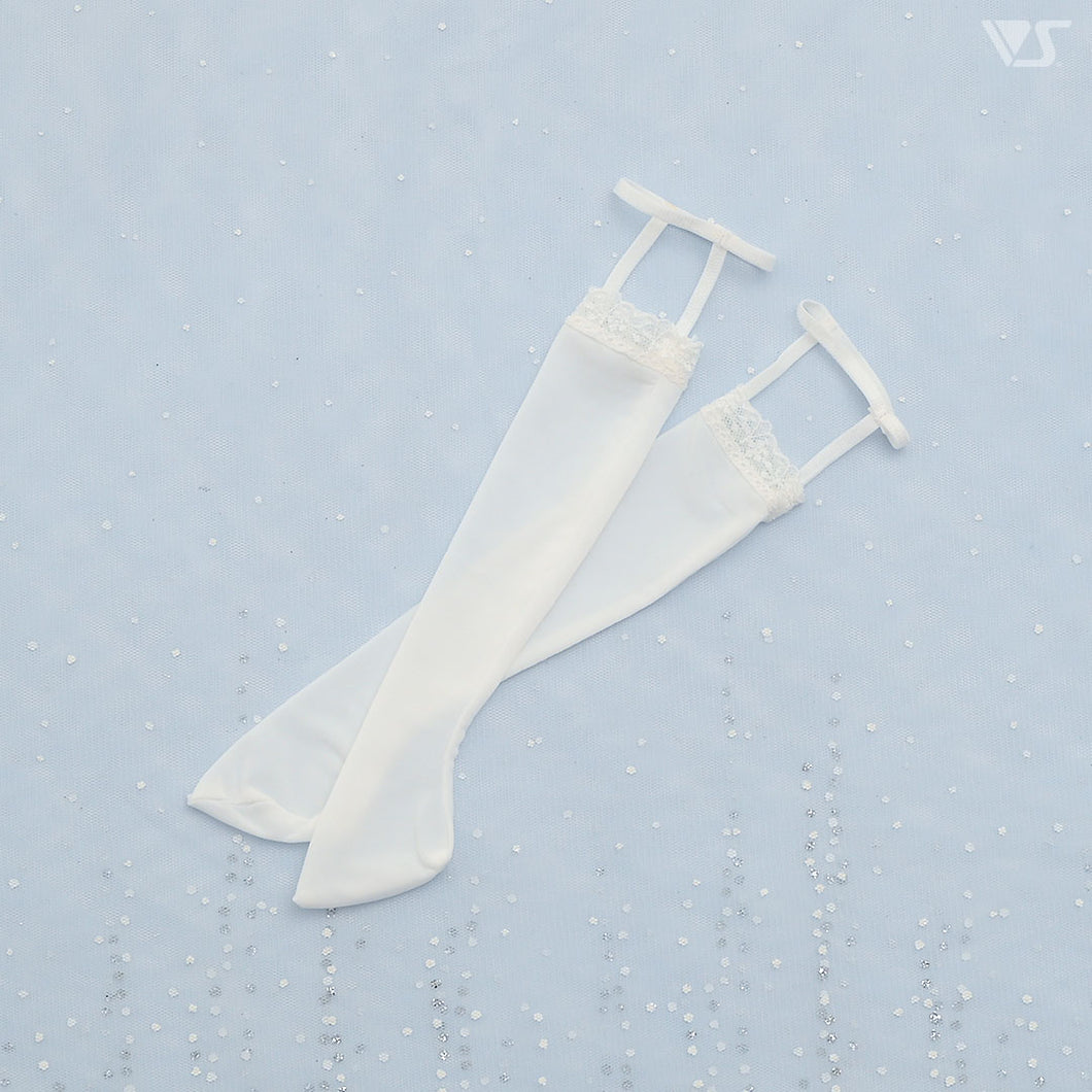 SD Garter Socks (White / Lace)[PreOrder]