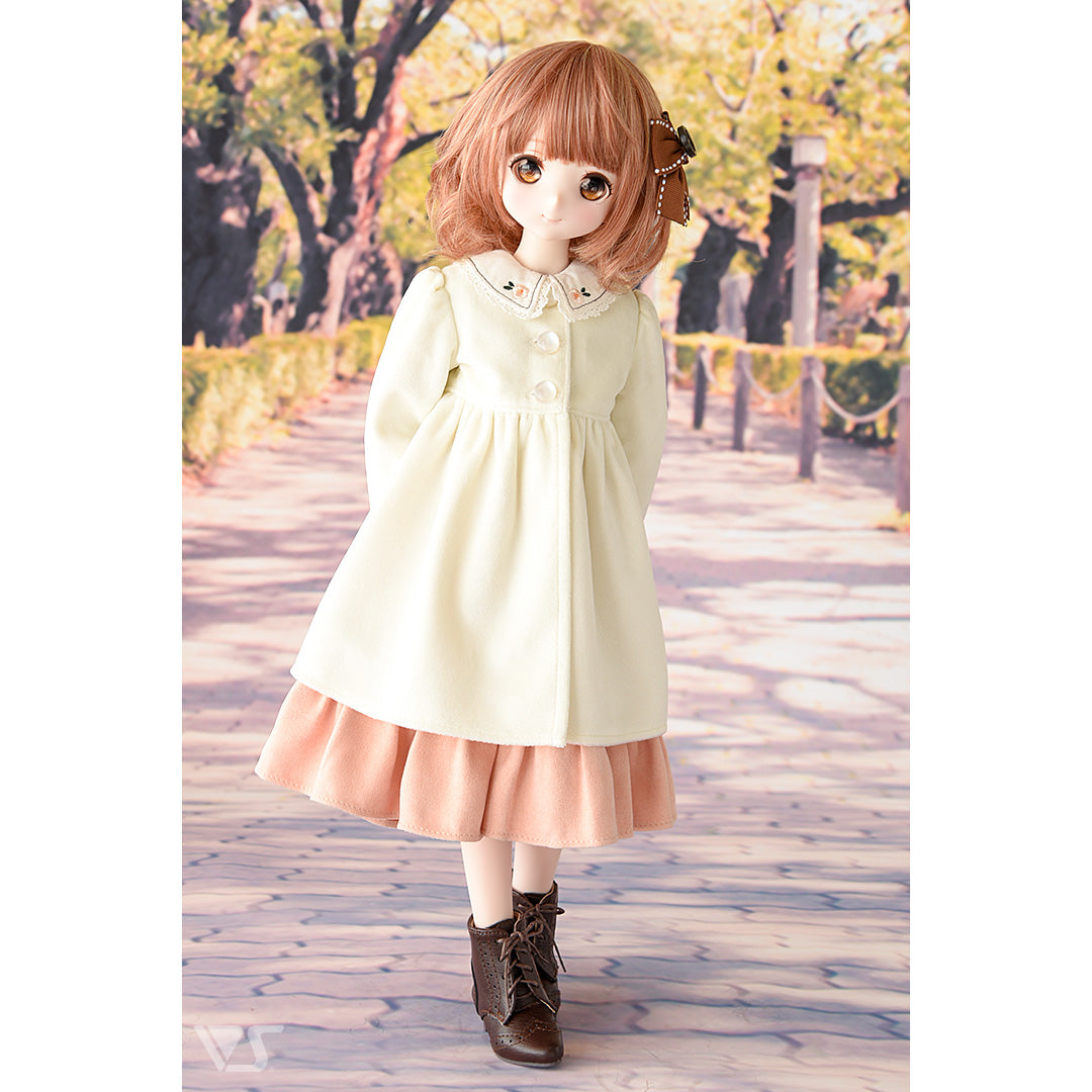 Collarless Gathered Coat / Mini