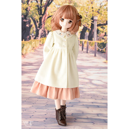 Collarless Gathered Coat / Mini
