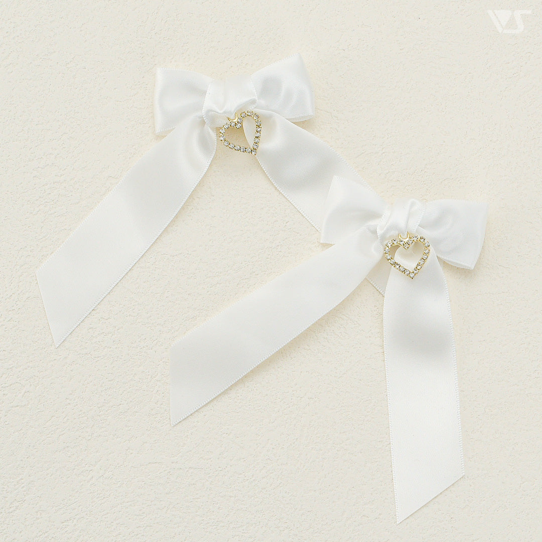 Ribbon Clips (Bijou / White)