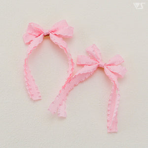 Ribbon Clips (Double / Pink)