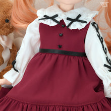 Load image into Gallery viewer, Jumper Dress Set / Chimikko (Bordeaux)
