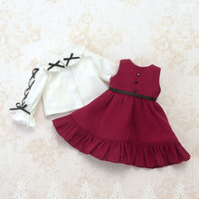 Load image into Gallery viewer, Jumper Dress Set / Chimikko (Bordeaux)
