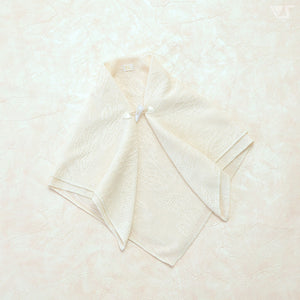 Cotton Knit Shawl (Ivory)