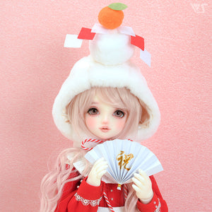 Kagami Mochi Cap & Folding Fan Set [PreOrder]