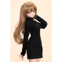 Load image into Gallery viewer, Ribbed High Neck Knit Dress (Black)[PreOrder]
