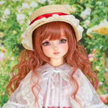 Load image into Gallery viewer, Bergere hat (beige with red ribbon)[PreOrder]
