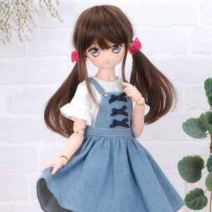 Girly Denim Overalls Set / Mini