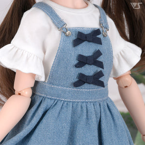 Girly Denim Overalls Set / Mini