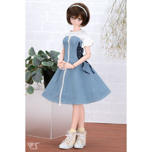 Load image into Gallery viewer, Girly Denim Zip Dress Set
