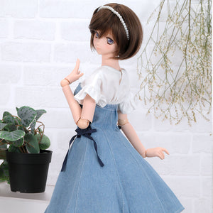 Girly Denim Zip Dress Set