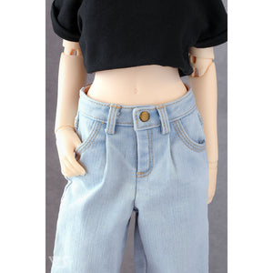 002 Tuck Wide Jeans / SD (Pale Blue)