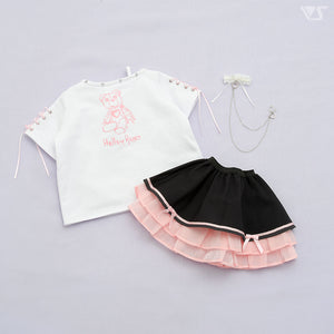 Patchwork Bear T & Skirt Set