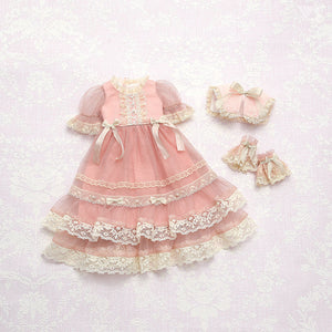 Lacy Tulle Dress (Rose) / Mini [PreOrder]