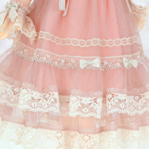 Lacy Tulle Dress (Rose) / Mini [PreOrder]