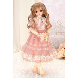 Lacy Tulle Dress (Rose) / Mini [PreOrder]