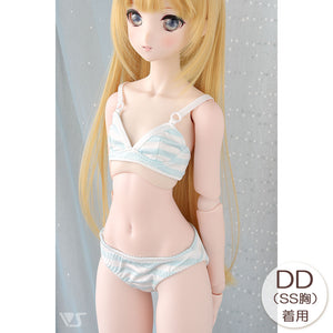 SS~M Bust Bra & Panties Set (Blue Border)[PreOrder]