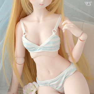 SS~M Bust Bra & Panties Set (Blue Border)[PreOrder]