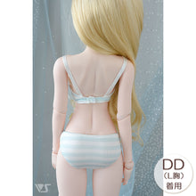 Load image into Gallery viewer, L Bust / DDdy Bra &amp; Panties Set (Blue Border)[PreOrder]
